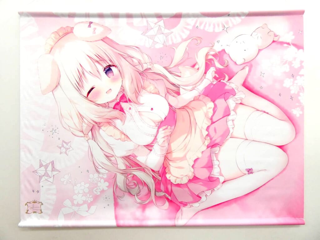 しらたまこ (しらたま) C101 FANBOX限定 冬の通販 B2苺華ちゃんのひざまくら♡タペストリー表